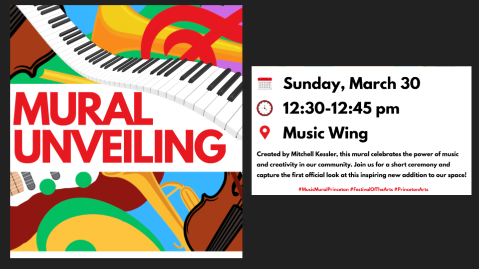Mural Unveiling poster with information on date and time
