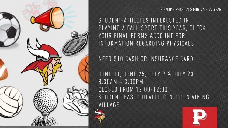 sports and Princeton icons with sports physical information 