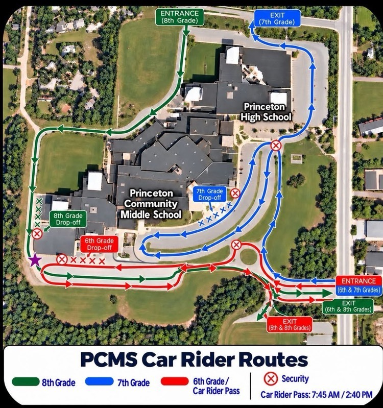 PCMS CAR RIDER MAP