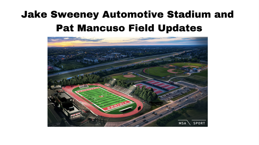 Rendering of the upgrades to Viking Stadium and Pat Mancuso Field by MSA Sport Design