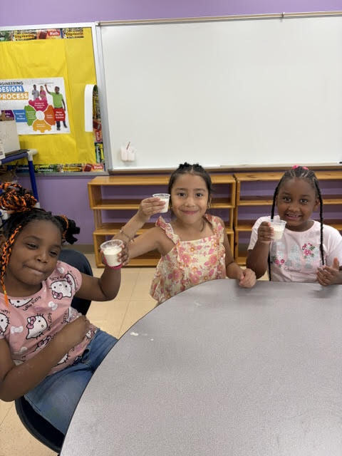Making ice cream in second grade at LH