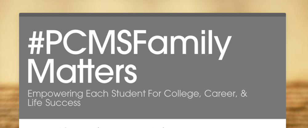 PCMS Family Matters