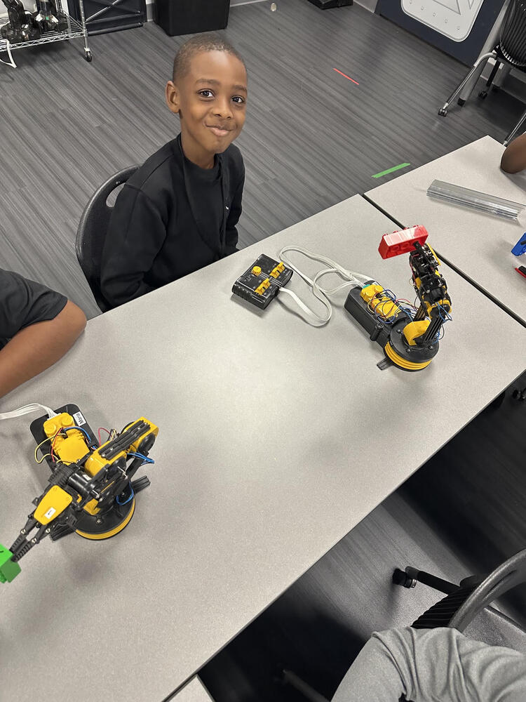 5th grade students conducting a space mission