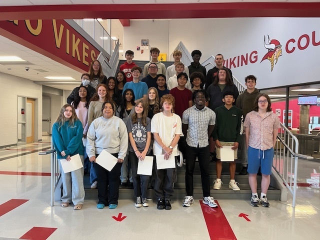 Congratulations to the 62 Princeton High School students who were designated as AP Scholars for their performance on last spring's AP Exams. Pictured are those present today; many of our AP Scholars have transitioned to Viking Alumni!