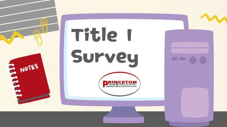 computer image with title 1 survey and pcsd logo