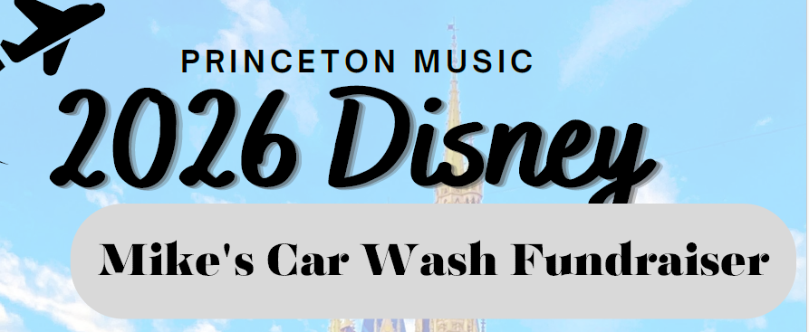 Princeton Music 2026 Disney Mike's Car Wash Fundraiser