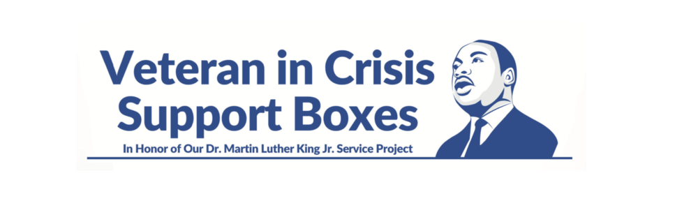 Veteran in Crisis Support Boxes with drawing of MLK