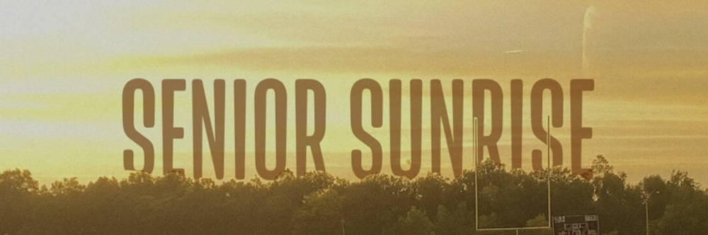 Senior Sunrise with photo of sun rising above treeline