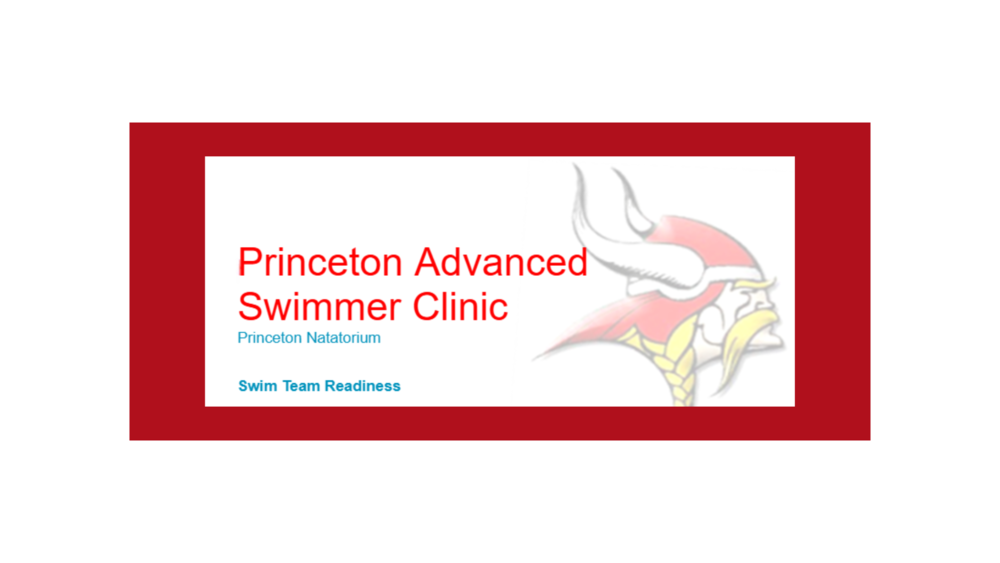 Princeton Advanced Swimmer Clinic Princeton Natatorium, Swim Team Readiness, image of viking head logo