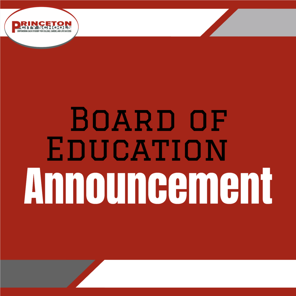 Board of Education Announcement