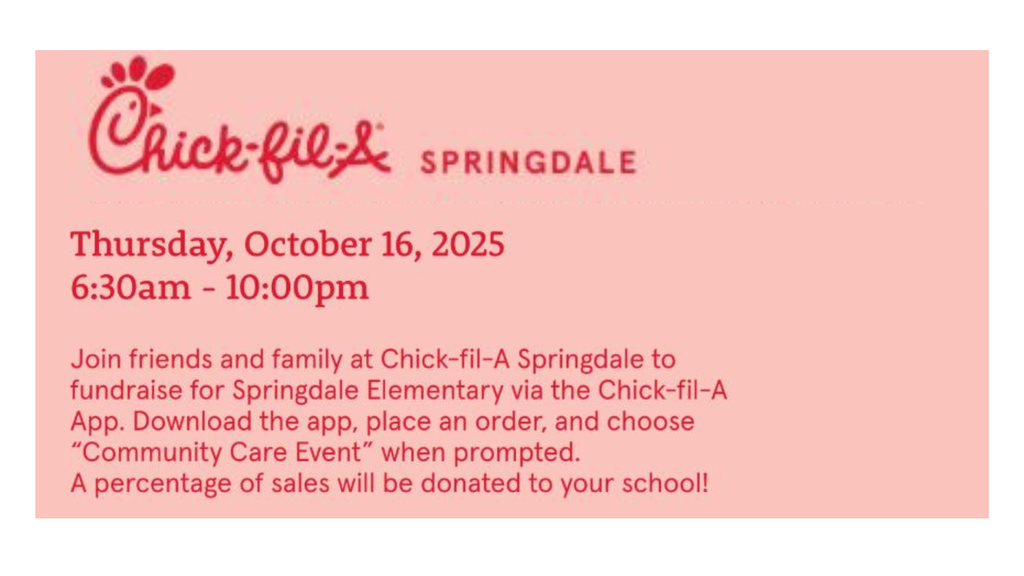 Chick fil a fund raiser information with details and logo