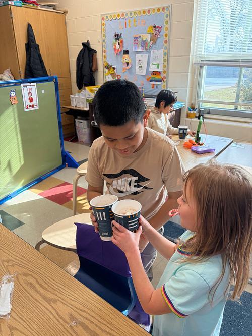 #EV students drinking cocoa