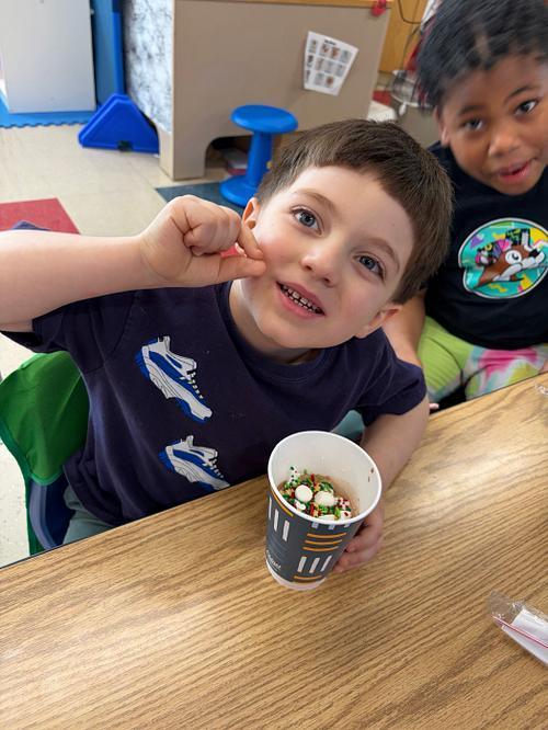 students drinking cocoa #EV
