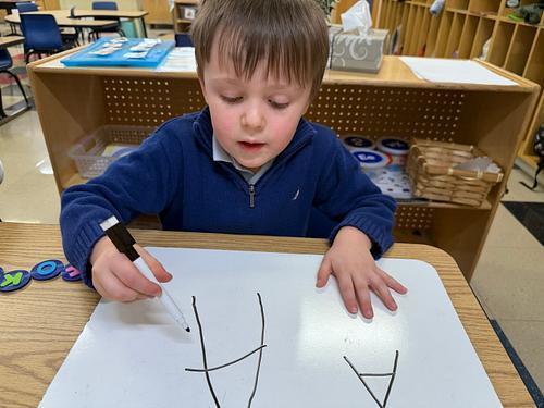 #EV preschool students involved in learning in centers