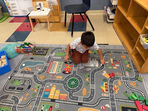 #EV preschool students involved in learning in centers