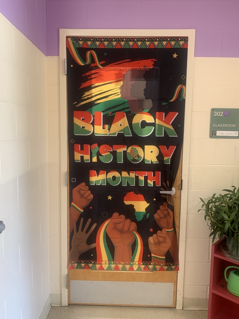 #EV Black History Month door decorating 