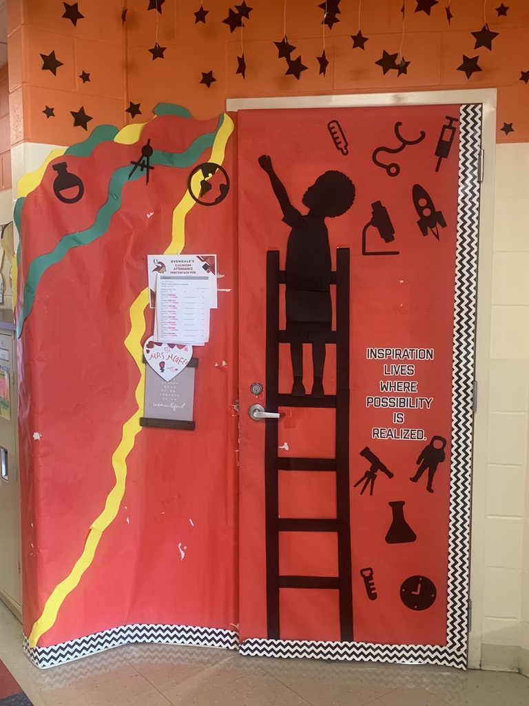 #EV Black History Month door decorating 