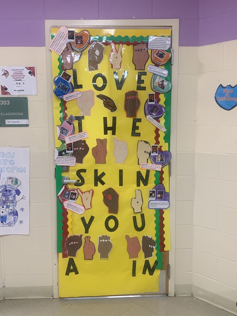 #EV Black History Month door decorating 