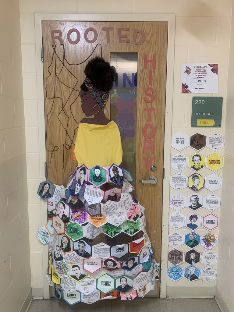 #EV Black History Month door decorating 