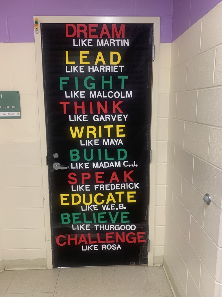 #EV Black History Month door decorating 