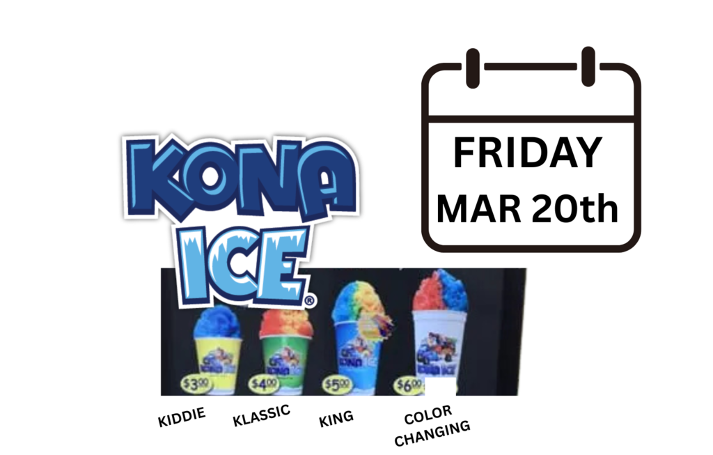 Kona Ice on Friday, March 20, 2026.