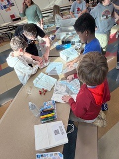 students involved in STEAM night activities #EV