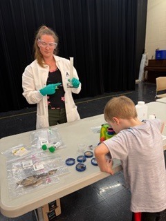 students involved in STEAM night activities #EV