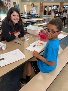 students involved in STEAM night activities #EV