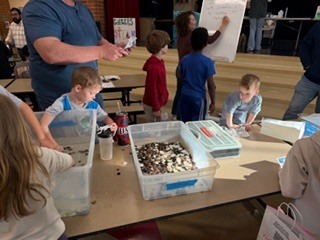 students involved in STEAM night activities #EV