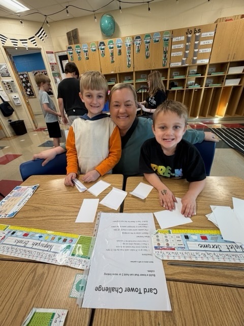 students involved in STEAM night activities #EV