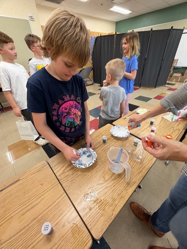 students involved in STEAM night activities #EV