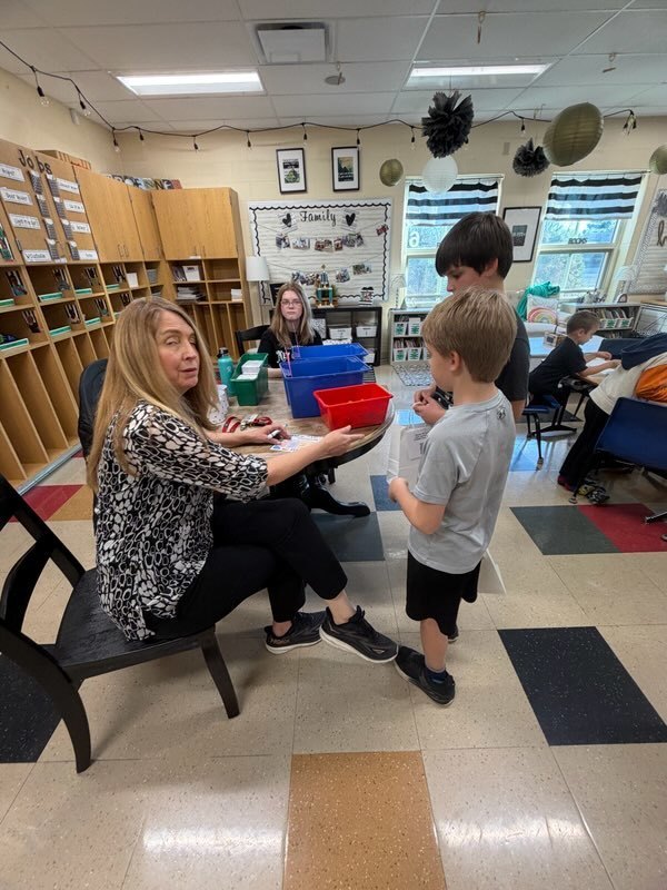 students involved in STEAM night activities #EV