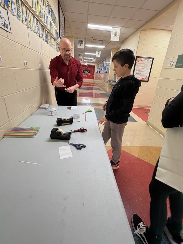 students involved in STEAM night activities #EV