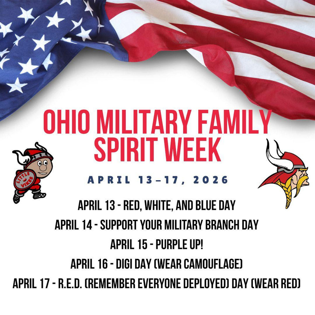 Flyer describing spirit week activities