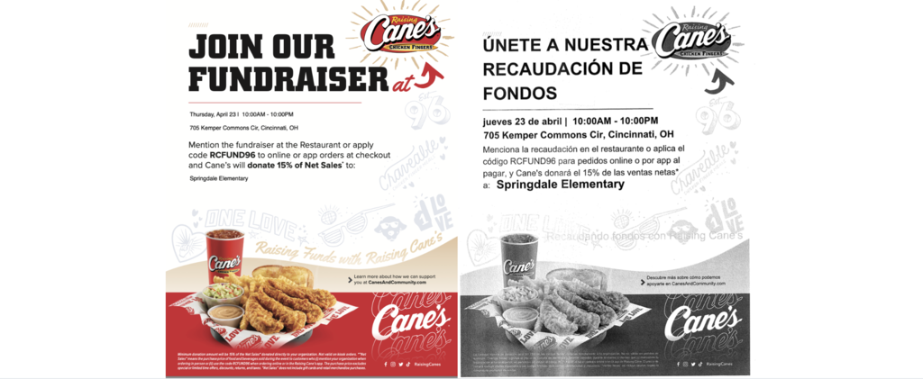 📣Dine to Donate at Cane's for Princeton Aquatics 📅 Thursday, April 23, from 10AM-10PM 📍 705 Kemper Commons Cir. ➡️ Mention the fundraiser or apply code RCFUND96