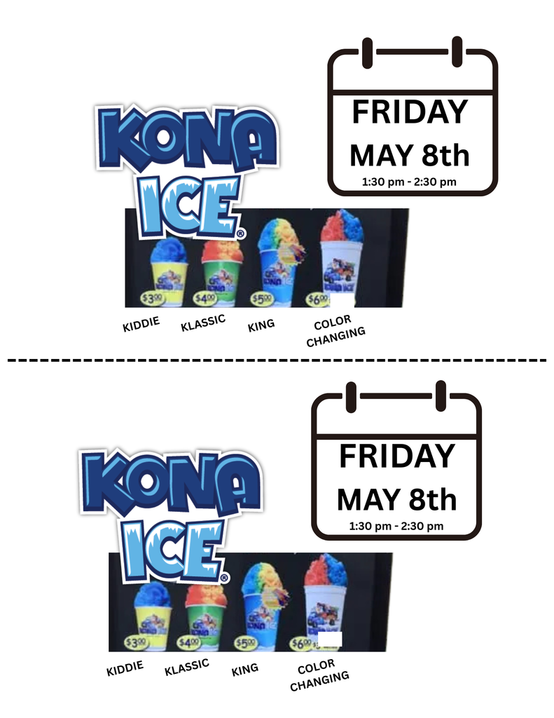 Kona Ice on Friday, May 8, 2026.