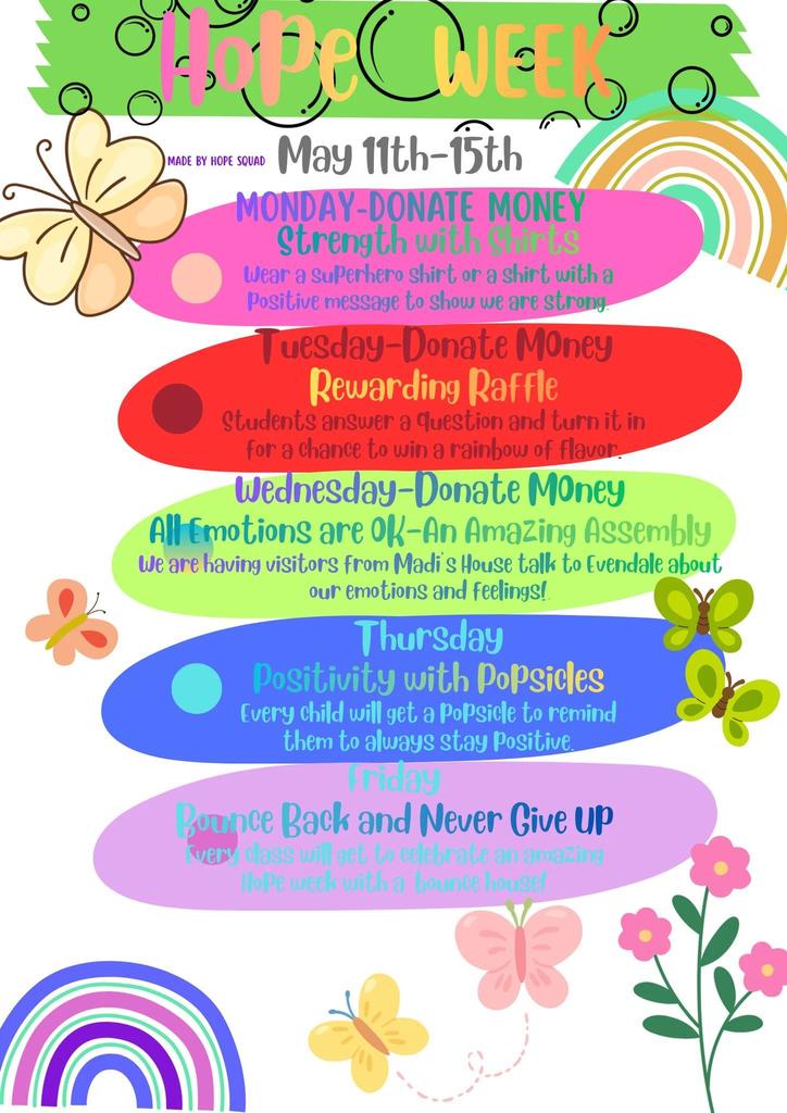 flyer describing spirit week 