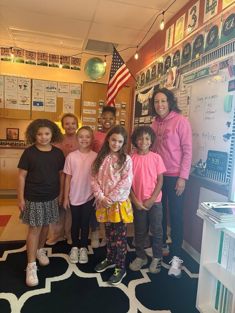 people wearing pink clothes