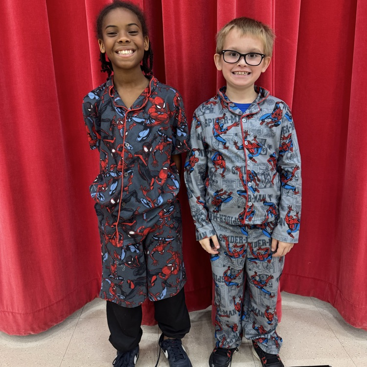 HH spirit week 5th grade boys in spridernan pjs