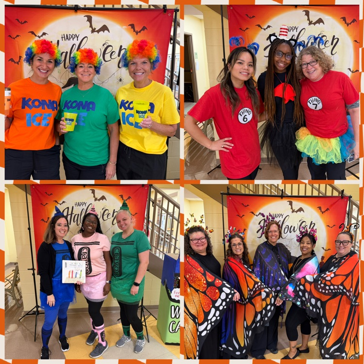 4 Halloween staff groups- Kona ice, dr Seuss, crayons and butterflies. Halloween 2026
