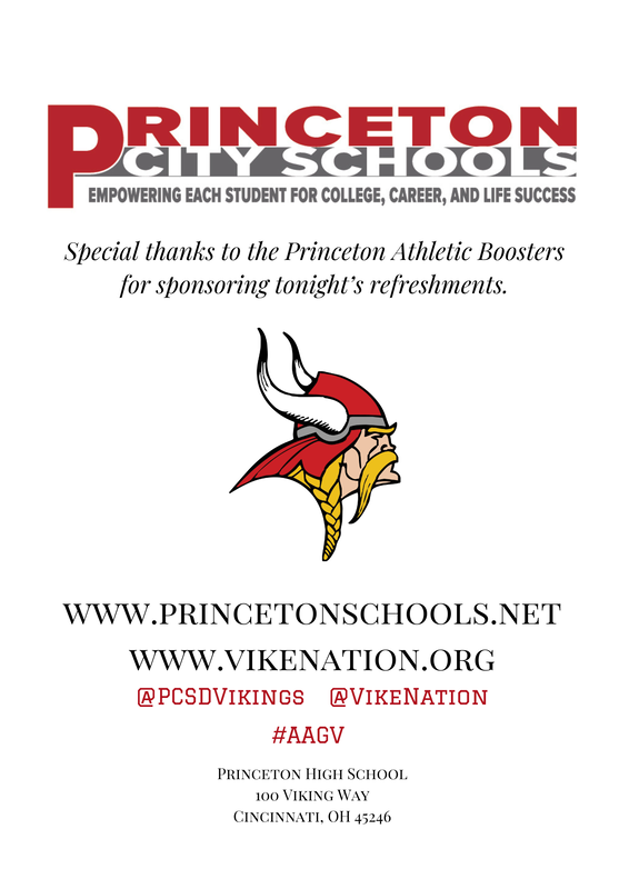Back of Program with contact information for PCSD 