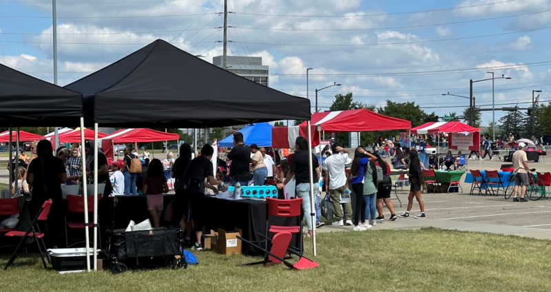 Booths set up at a previous People of Princeton Festival