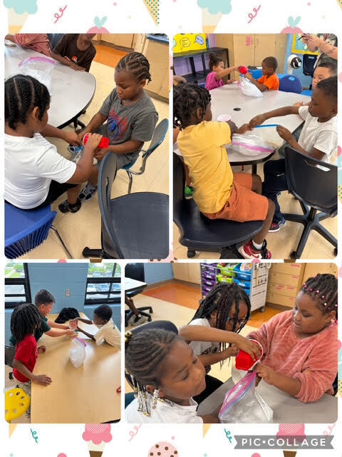 Making ice cream in second grade at LH
