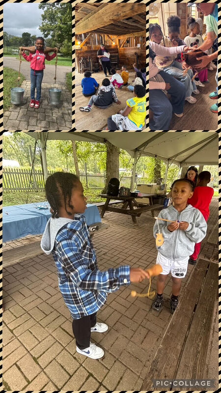 4th graders learning about farm life 200 years ago at Gorman farms.