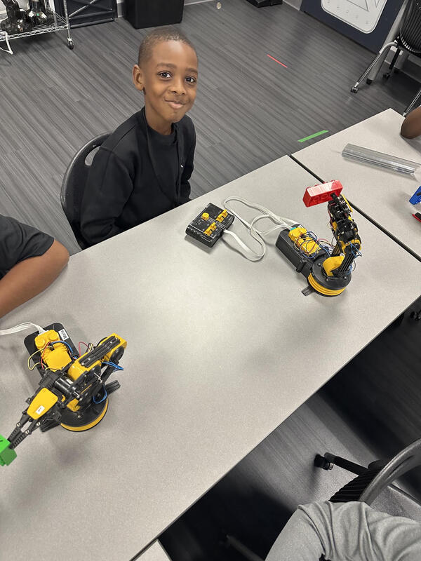 5th grade students conducting a space mission