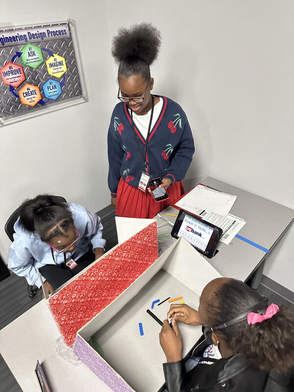5th grade students conducting a space mission