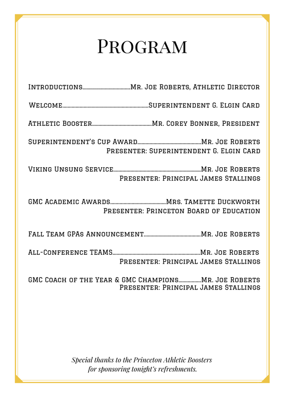 Program for the Viking Awards