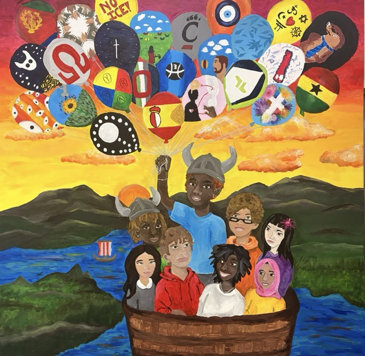 mural by PHS students in AP and IB art class