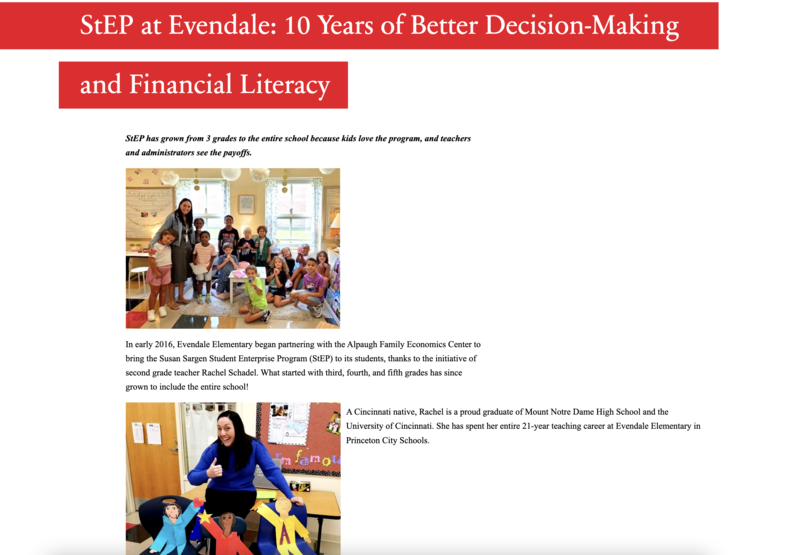 Evendale students also participate each year in Market Madness, a favorite part of StEP that turns classrooms into businesses, and students into entrepreneurs!