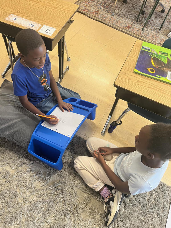 Mrs. Kroell's Class using their Leader In Me Skills